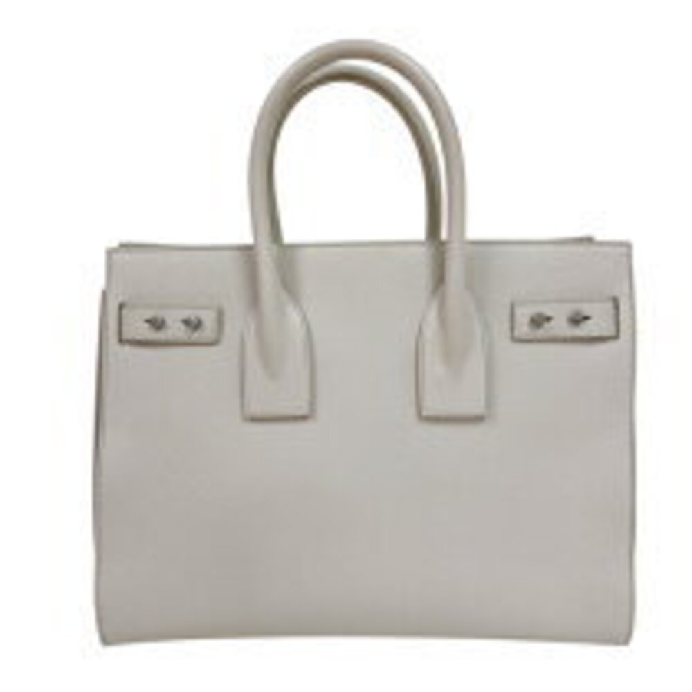 Saint Laurent Sac de Jour White Calfskin Tote Bag - Picture 2 of 11